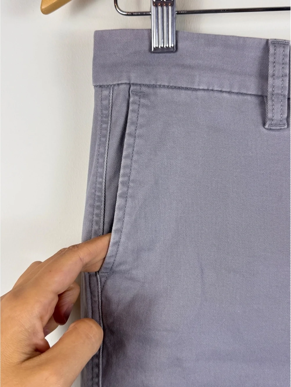 J.Crew High-Rise Girlfriend Chino Pants Size 6 Gray Straight Leg Cotton Stretch